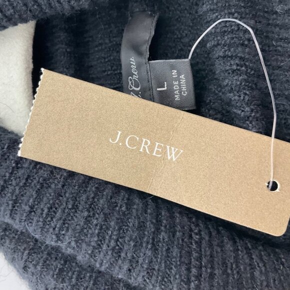 J Crew Large Black Turtleneck Sweater Dress Pullover Wool Alpaca Bl Minimalist - Picture 4 of 8